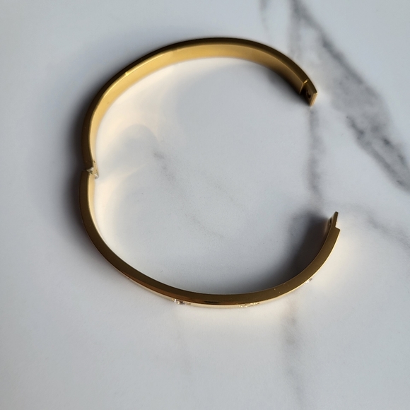 18K Gold Plated Bracelet with Clover a d Cubic Zironia Stones - Picture 7 of 7